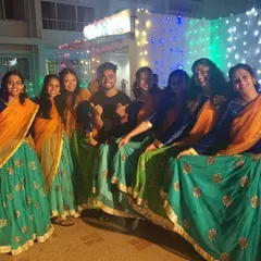 Celebrating with my students at a Karnataka Rajyotsava program. It was an honor to choreograph a performance that celebrated regional culture with these beautiful traditional costumes.