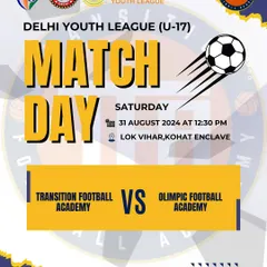 Announcing a Delhi Youth League fixture for our U-17 team. We ensure our players face diverse opponents to build resilience and adaptability.