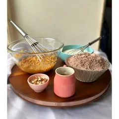 The beautiful mess before the magic happens. A shot of my fresh, high-quality ingredients ready for a day of baking.