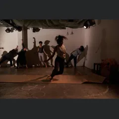 A moment from a group performance, celebrating World Theater Day. For me, being an artist is a lifelong commitment to collaboration and shared expression.
