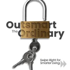 Outsmart the ordinary. This traditional padlock and key represent the old way of thinking about security. It's time to swipe right for smarter living.