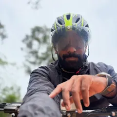 A selfie during a cross-training session on my cycle.