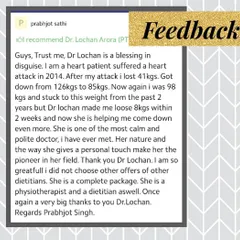 I am so grateful for feedback like this from my clients. Hearing about how my combined approach as a dietician and physiotherapist helps people regain their health is what motivates me every day.