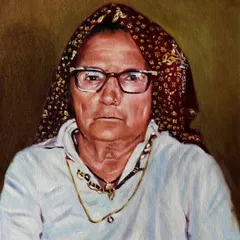 This oil on canvas portrait was commissioned from a small, blurry family photo. I always do my best to create something meaningful from these precious memories, and the client's happiness is my greatest reward.