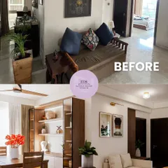 The power of thoughtful design is in the transformation. Here, we turned a cluttered and dated living area into a bright, open, and cohesive space with custom storage, a comfortable daybed, and a clear dining zone. This is what we mean by a home that lives better.