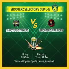 Match announcements for our internal Shooterz Selector's Cup U-12. This tournament helps us identify and nurture talent within the academy for our competitive league teams.