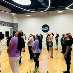 A moment of stretching and cooling down after an intense Zumba class. It's so important to take care of our bodies after a workout.