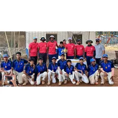 The complete U-14 PTPL 2024 champion squad, Team Blue, posing with their well-deserved trophy and medals.