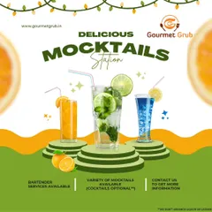 Our delicious mocktail station is a perfect addition to any party. We offer a variety of options and provide full bartender services.