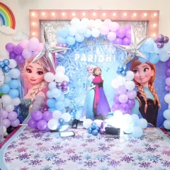 Our Frozen theme is always a hit, and it was one of the curated themes available for free as part of our birthday promotion.