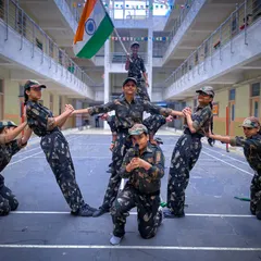 A visually striking star formation performed by students for a school's Independence Day event. I specialize in creating powerful themed choreography for large groups that looks amazing on stage.