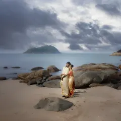 For the adventurous at heart, I travel to capture love against the most epic backdrops. Here, under a dramatic coastal sky, the couple's connection feels as vast and powerful as the ocean before them.