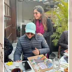 Here I am, checking in with a participant as he builds his vision board. I am always there to guide you, offer a little spiritual insight, and help you get clarity on what you truly want to call into your life.