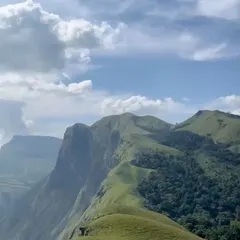 A breathtaking view of the Netravathi ridge, showing the scale and beauty of this incredible trek.
