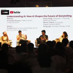 On a panel at Film Bazaar titled "Understanding AI: How AI Shapes the Future of Storytelling." I believe in sharing my process and engaging in conversations about these powerful new tools.