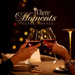Moments here clink softly. A toast between two people marks the beginning of a memory, set against the soft, ambient glow of the dining room.