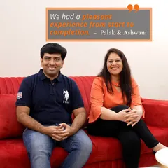 Palak and Ashwani share their thoughts on their pleasant experience with us from start to completion. We worked closely with them to create a home with a cozy red living room and a calm, elegant bedroom that perfectly matched their personality.