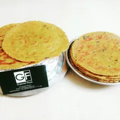 A stack of my popular Methi Thepla, ready to be paired with your favorite sabji, yogurt, or pickle. I take bulk orders for these as well.