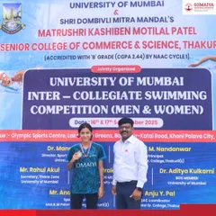 We congratulate Shravani Mahesh Walavalkar on her selection to represent Mumbai University at the All India University Games, seen here receiving her medal at an inter-collegiate competition.