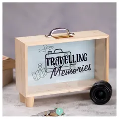 For the globetrotter in your life. This "Travelling Memories" box is a perfect way to store tickets, photos, and other mementos from their adventures.