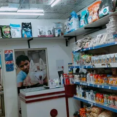This is my counter area, where I am always ready to help you. The shelves are filled with health supplements, treats, and specialized food options.