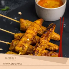 My Chicken Satay skewers are marinated and grilled to perfection. Served with a rich and nutty peanut dipping sauce, they are a guaranteed hit for game nights and parties.