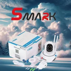 This is a Smark V380 wireless indoor camera. It's a good option for homes or small offices, offering easy setup and the ability to monitor the feed from your phone.