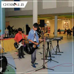 It's not just about the chess. Our events feature live entertainment, like this performance by the CoolBean Studio students, creating a festive, carnival-like atmosphere for everyone to enjoy.