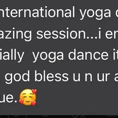 I am so happy to hear that my student enjoyed the special Yoga Dance session on International Yoga Day. It truly was a celebration.