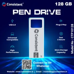 Carry your world in your pocket with our 128GB pen drive. It offers high performance and universal compatibility in a secure and compact design, making file transfers fast and effortless.