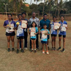 The full team celebrating their wins at the MASA Athletic Meet. This photo captures the collective success and strong team spirit that defines our academy.