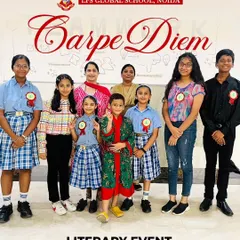 'Carpe Diem', our annual literary event, celebrates the power of words and expression. This poster features our talented participants, who engage in activities from dramatic monologues and debates to quizzes, showcasing their literary and artistic flair.