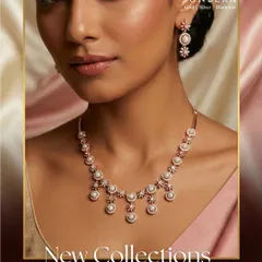 Our 925 sterling silver collection combines modern trends with classic appeal. This necklace set, with its delicate pearl accents and warm rosegold touch, is a fast-moving item for retailers looking to offer contemporary elegance.