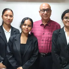 Posing with my team of bright law interns. I am proud to mentor these aspiring lawyers, who bring fresh energy and dedication to our work for labor rights and social justice.
