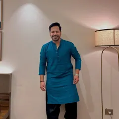 Rocking a teal blue kurta for another event. I believe in dressing for the occasion, and my wardrobe has a range of options to fit any theme or color scheme.