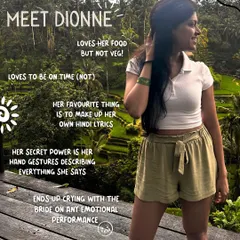 Meet Dionne, the 'D' in AnD. She's the creative force who loves making up her own Hindi lyrics and ends up crying with the bride during every emotional performance. She brings the heart and the hand gestures.