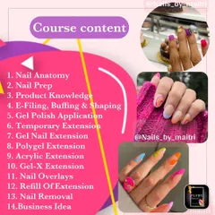I believe in being transparent about what you'll learn. This is the complete curriculum for my 20-day certified course, covering everything from nail anatomy and product knowledge to advanced extensions and business ideas.