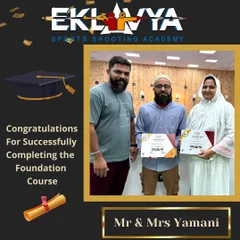 It's never too late to learn a new skill. Congratulations to Mr. and Mrs. Yamani for completing the foundation course in air weapon shooting together.