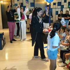 The adults have just as much fun as the kids. Here's a great shot of Shahid Kapoor and Mira Kapoor getting into the spirit of the show at their son Zain's birthday party. My goal is always to create a fun experience for the entire family.