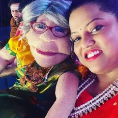 Capturing a fun moment with Kokila Ajji on set. Her character allows me to connect with audiences of all ages through relatable, family-centric humor.