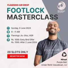 We identify specific areas for growth and build workshops around them. This Footlock Masterclass with our instructor Nihaal was a comprehensive seminar on how to engage, sweep, and secure unbreakable footlocks, tailored for beginners to advanced students.