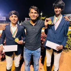 These are my tigers, Yug and Reyansh, after winning Gold at the Junior Nationals in Bangalore. This is more than a sport for us; it's about raising champions and celebrating every single victory as a family.