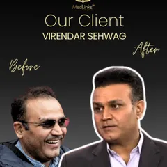 A great comeback story for Virender Sehwag. This before and after shows the incredible transformation he achieved with our help, restoring his signature look.