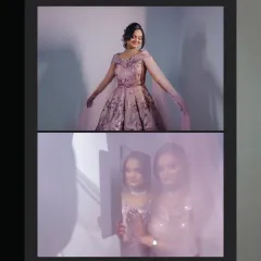 A creative collage of bridal portraits, playing with mirrors, light, and framing to produce artistic and unique images.