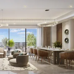 The dining and living spaces at Dualis are designed as a cohesive whole, perfect for both family life and entertaining. The wraparound balconies and floor-to-ceiling windows ensure the home feels bright, airy, and constantly connected to the surrounding cityscape.