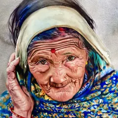 Wisdom in her eyes, stories in her wrinkles. This advanced portrait from my complete watercolor course focuses on capturing a gentle expression through detailed layering and soft color transitions.