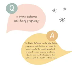 Is the Pilates Reformer safe during pregnancy? Yes, it is. I make specific modifications to accommodate the changing needs of your body, ensuring a safe and effective workout that supports your well-being.