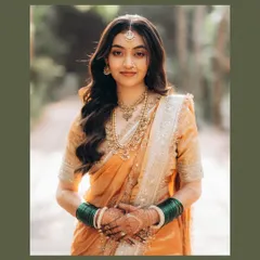 A beautiful, serene portrait of the bride. The soft focus and natural background create a gentle, timeless look that lets her natural beauty shine.