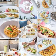 A look at the cohesive and bright social media grid we designed for Earth Cafe. The feed combines top down food shots, lifestyle images, and branded graphics to create an inviting and aesthetically pleasing experience for their followers.