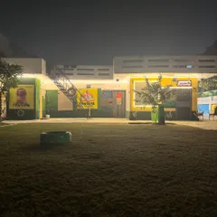 Our facility at night, well-lit and secure. Your pet's home away from home is safe and comfortable 24/7.